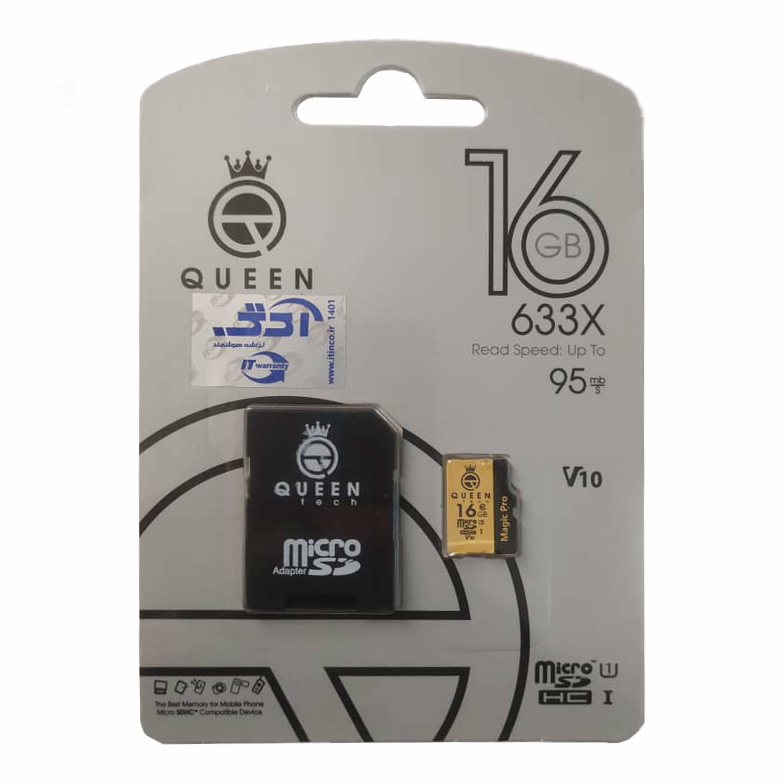 memory-queen-teck-16g-95ms-1-scaled رم میکرو کوئین تک مدل QUEEN TECH 633X 95MB 16G گارانتی مادام العمر - تصویر 1