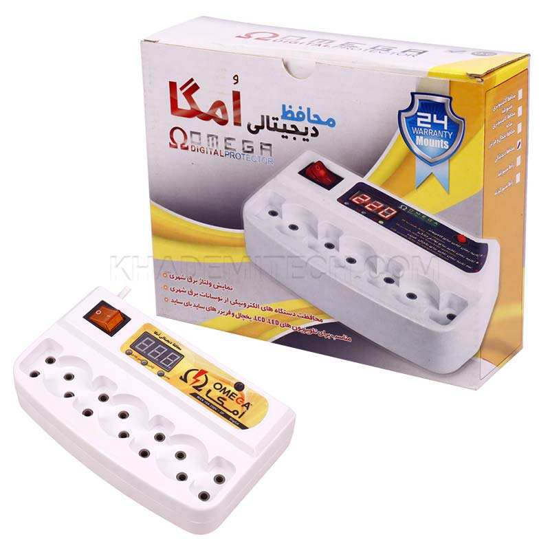 محافظ برق دیجیتالی 7خانه امگا مدل OMEGA 3m