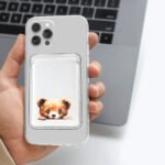 جا کارتی مگ سیف دار مدل WALLET MAGSAFE Teddy چرم طرح تدی سفید - تصویر 2