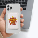 جا کارتی مگ سیف دار  مدل WALLET MAGSAFE Star چرم طرح ستاره سفید - تصویر 2