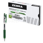 روان‌نویس ژلی ساراسا کلیپ زبرا مدل ZEBRA JJB15-VIR Sarasa Clip 0.7 سبز یشمی بسته 10 عددی