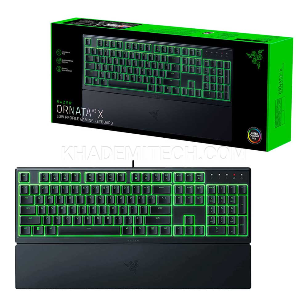 کیبورد گیمینگ سیم دار ریزر مدل RAZER ORNATA V3