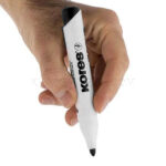 ماژیک وایت برد سر گرد کورس مدل KORES XW1 MARKER بسته 12 عددی مشکی - تصویر 2