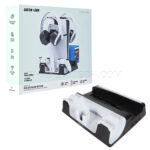 پایه شارژر و خنک کننده پلی استیشن 5 گرین لاین مدل GREEN LION GPX380 GNPS5CSTDWH PS5