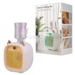 پنکه شارژی مه پاش مدل Spray Cooling Fan طرح گربه زرد