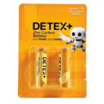 باتری ساده قلمی دتکس پلاس مدل DETEX+ AA R6P بسته 2 عددی