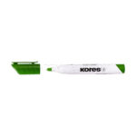 ماژیک وایت برد سر گرد کورس مدل KORES XW1 MARKER بسته 12 عددی سبز - تصویر 2