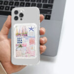 جا کارتی مگ سیف دار  مدل WALLET MAGSAFE Salt See Sun چرم طرح ساحل سفید - تصویر 2