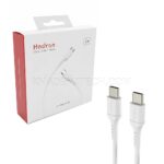 کابل شارژ دو سر تایپ سی هادرون مدل HADRON USB-C to USB-C HTC-C-C01L سفید طول 2 متر