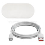 کابل شارژ تایپ سی مدل USB-C بدون پک سفید طول 1 متر