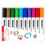ماژیک وایت برد سر  گرد کورس مدل KORES XW1 MARKER بسته 10 عددی