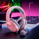 هدست بی سیم گیمینگ ریزر مدل RAZER BARRACUDA X صورتی - تصویر 3