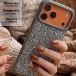 قاب آیفون سواروسکی مدل SWAROVSKI IPHONE 17 Pro طوسی - تصویر 2