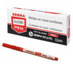 ماژیک سی دی زبرا مدل ZEBRA قرمز بسته 10 عددی