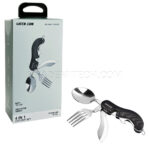 ست قاشق چنگال چند کاره گرین لاین مدل GREEN LION GN4IN1CSETBK 4 IN 1 CUTLERY