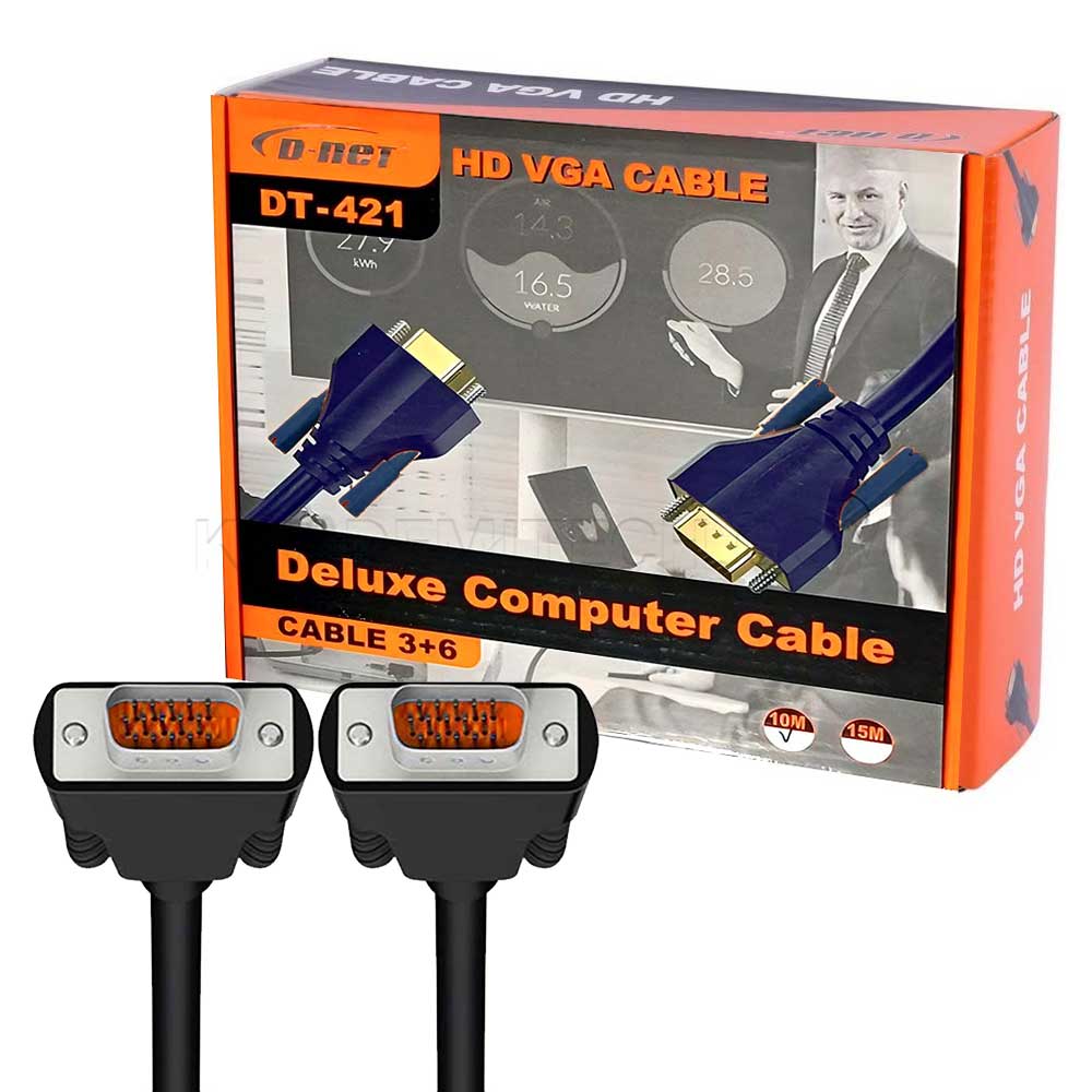 کابل مانیتور دی نت مدل D-NET DT-421 VGA 3+6 10M