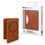 جا کارتی مگ سیف دار لوکس بازشو نیو فشن مدل NEW FASHION WALLET MAGSAFE چرم شتری