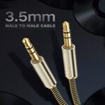 بسته 12 عددی کابل صدا موکسوم مدل MOXOM AUX-63 بدون پک نارنجی به طول 1.5 متر - تصویر 2
