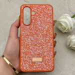 قاب سامسونگ سواروسکی مدل SWAROVSKI SAMSUNG A07 نارنجی - تصویر 2
