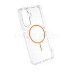 قاب مگنتی سامسونگ مدل MAGNETIC SAMSUNG A17 شفاف مگ سیف نارنجی - تصویر 2