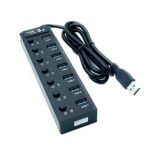 هاب کی نت مدل KNET K-HUAMH907 1.2M 7Port H9 USB3 کلید دار - تصویر 2