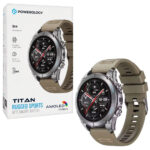 ساعت هوشمند پاورولوژی مدل POWEROLOGY PSWAGBTKH AMOLED GPS Smart Watch سبز