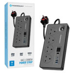 چندراهی برق تایمردار پاورولوژی مدل POWEROLOGY PWCUQC045BK Power Strip PD 20W