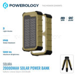 پاوربانک سولار پاورولوژی مدل POWEROLOGY PPBCHA99KH SOLARA 20000mAh PD 20W همراه با سه پایه - تصویر 4