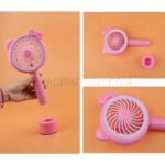 پنکه دستی شارژی مدل Mini Fan 8803 فانتزی صورتی - تصویر 3