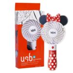 پنکه دستی و رومیزی شارژی MINI-FAN سفید قرمز
