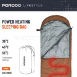 کیسه خواب حرارتی کمپینگ پرودو مدل PORODO PD-LFST024-BR Power Heating Sleeping  قهوه ای - تصویر 5