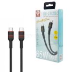 کابل شارژ دو سر تایپ سی یوشنکو مدل YouShengKu K-67 USB-C TO USB-C 65W طول 1 متر